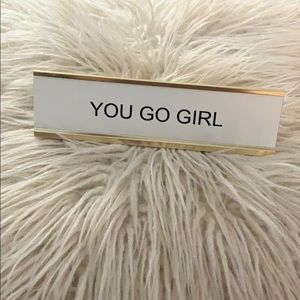 Motivational name plate